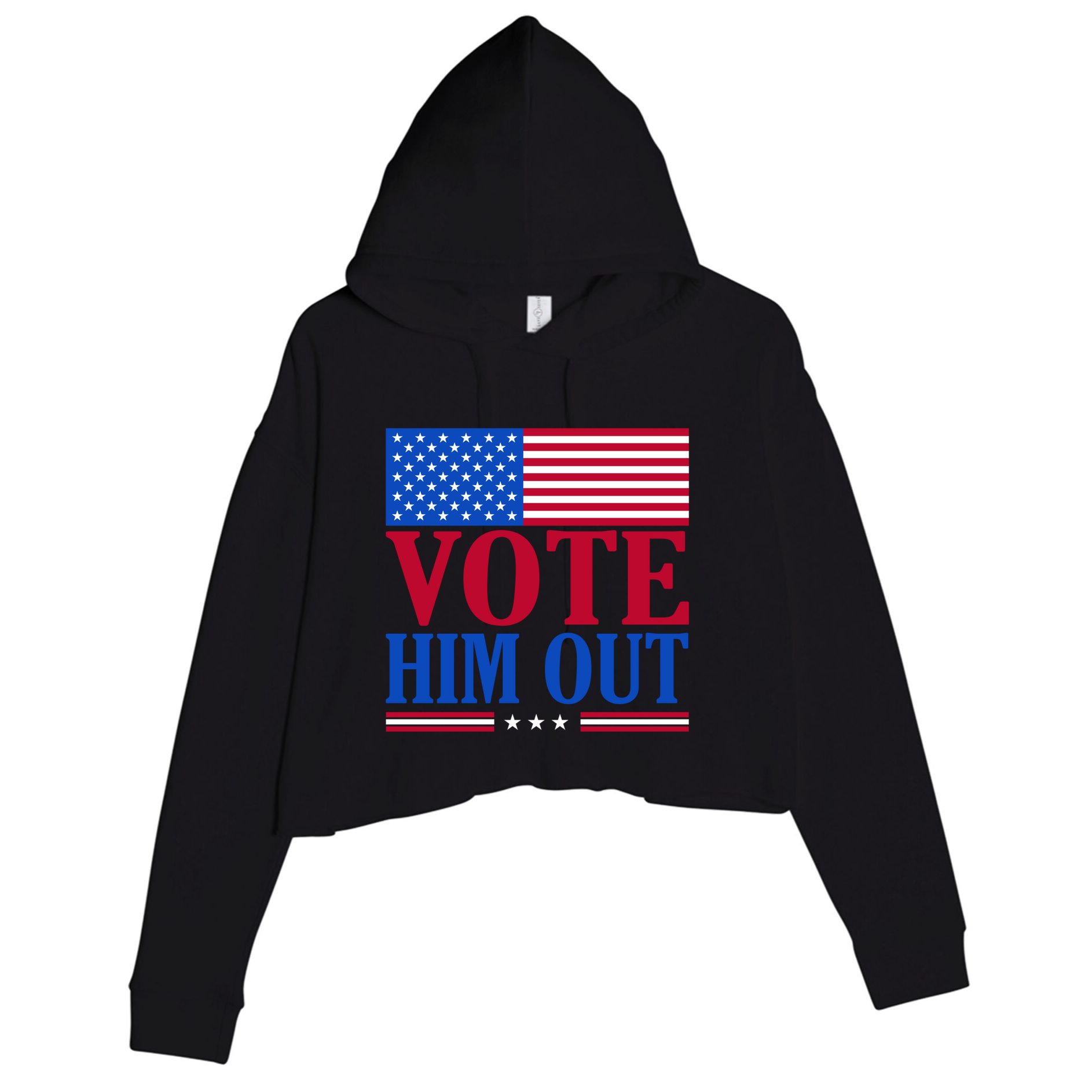 Democratic Republican Party Usa Flag Elections Quote Gift Crop Fleece Hoodie