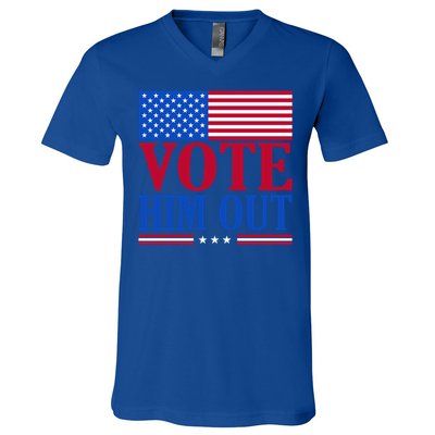 Democratic Republican Party Usa Flag Elections Quote Gift V-Neck T-Shirt