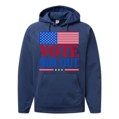 Democratic Republican Party Usa Flag Elections Quote Gift Performance Fleece Hoodie