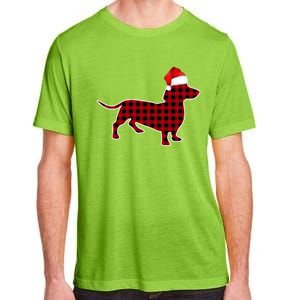 Dachshund Red Plaid Buffalo Christmas Pajamas Family Funny Gift Great Gift Adult ChromaSoft Performance T-Shirt