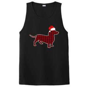 Dachshund Red Plaid Buffalo Christmas Pajamas Family Funny Gift Great Gift PosiCharge Competitor Tank