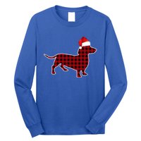 Dachshund Red Plaid Buffalo Christmas Pajamas Family Funny Gift Great Gift Long Sleeve Shirt