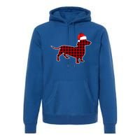 Dachshund Red Plaid Buffalo Christmas Pajamas Family Funny Gift Great Gift Premium Hoodie