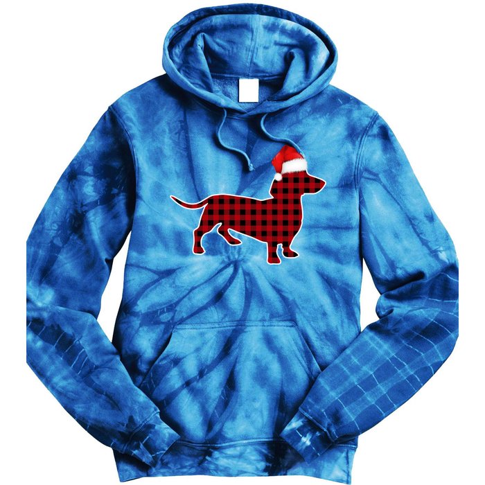 Dachshund Red Plaid Buffalo Christmas Pajamas Family Funny Gift Great Gift Tie Dye Hoodie