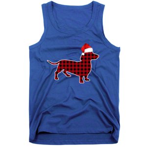 Dachshund Red Plaid Buffalo Christmas Pajamas Family Funny Gift Great Gift Tank Top