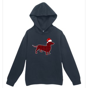 Dachshund Red Plaid Buffalo Christmas Pajamas Family Funny Gift Great Gift Urban Pullover Hoodie