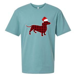 Dachshund Red Plaid Buffalo Christmas Pajamas Family Funny Gift Great Gift Sueded Cloud Jersey T-Shirt