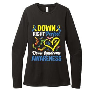 Down Right Perfect Down Syndrome Awareness Womens CVC Long Sleeve Shirt