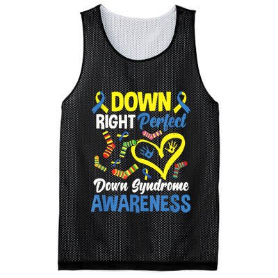 Down Right Perfect Down Syndrome Awareness Mesh Reversible Basketball Jersey Tank