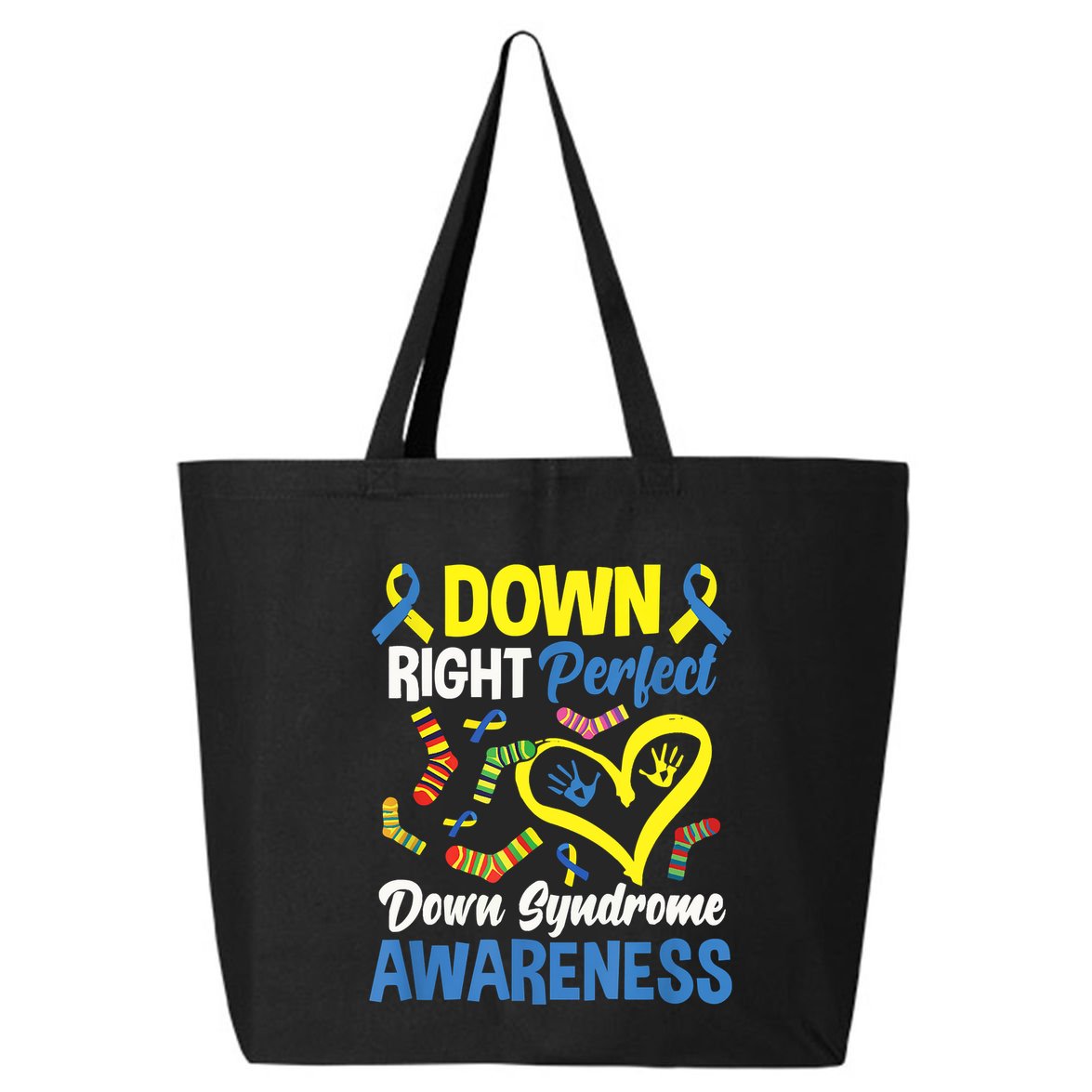Down Right Perfect Down Syndrome Awareness 25L Jumbo Tote