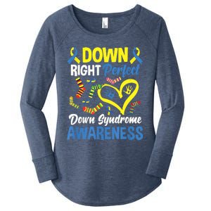 Down Right Perfect Down Syndrome Awareness Women's Perfect Tri Tunic Long Sleeve Shirt