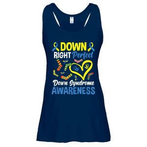 Down Right Perfect Down Syndrome Awareness Ladies Essential Flowy Tank