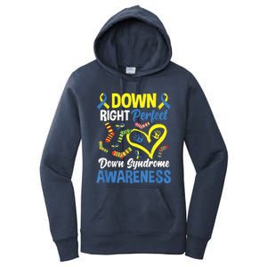 Down Right Perfect Down Syndrome Awareness Women's Pullover Hoodie