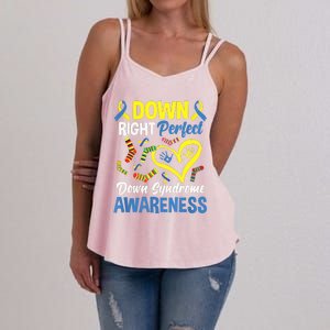 Down Right Perfect Down Syndrome Awareness Women's Strappy Tank