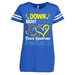 Down Right Perfect Down Syndrome Awareness Enza Ladies Jersey Football T-Shirt