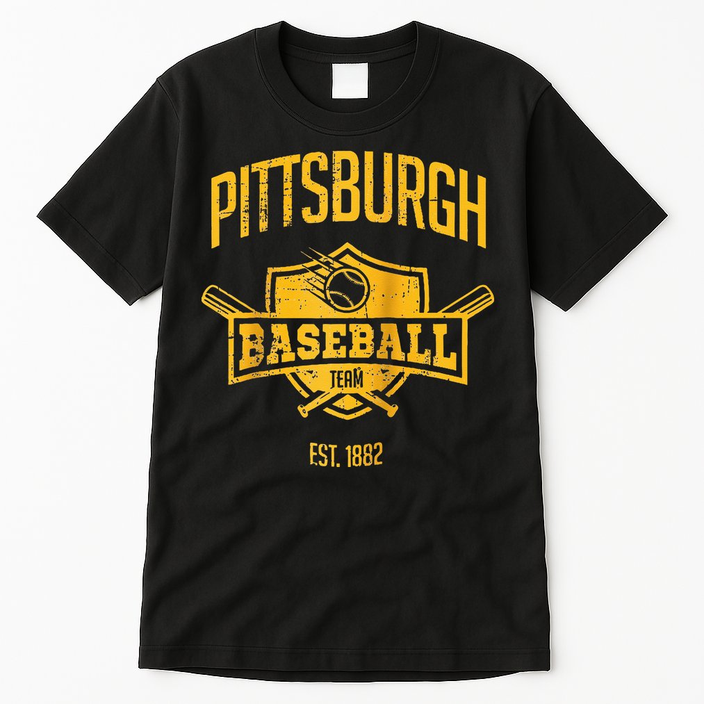 Distressed Retro Pirate Look Party Tailgate Gameday Fan Gift Raglan Baseball Tall T-Shirt