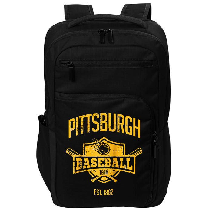 Distressed Retro Pirate Look Party Tailgate Gameday Fan Gift Raglan Baseball Impact Tech Backpack