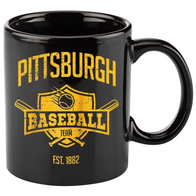 Distressed Retro Pirate Look Party Tailgate Gameday Fan Gift Raglan Baseball 11oz C Handle Ceramic Mug