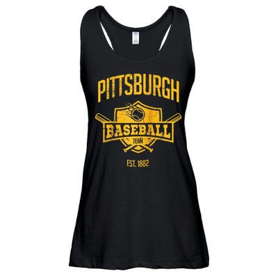 Distressed Retro Pirate Look Party Tailgate Gameday Fan Gift Raglan Baseball Ladies Essential Flowy Tank