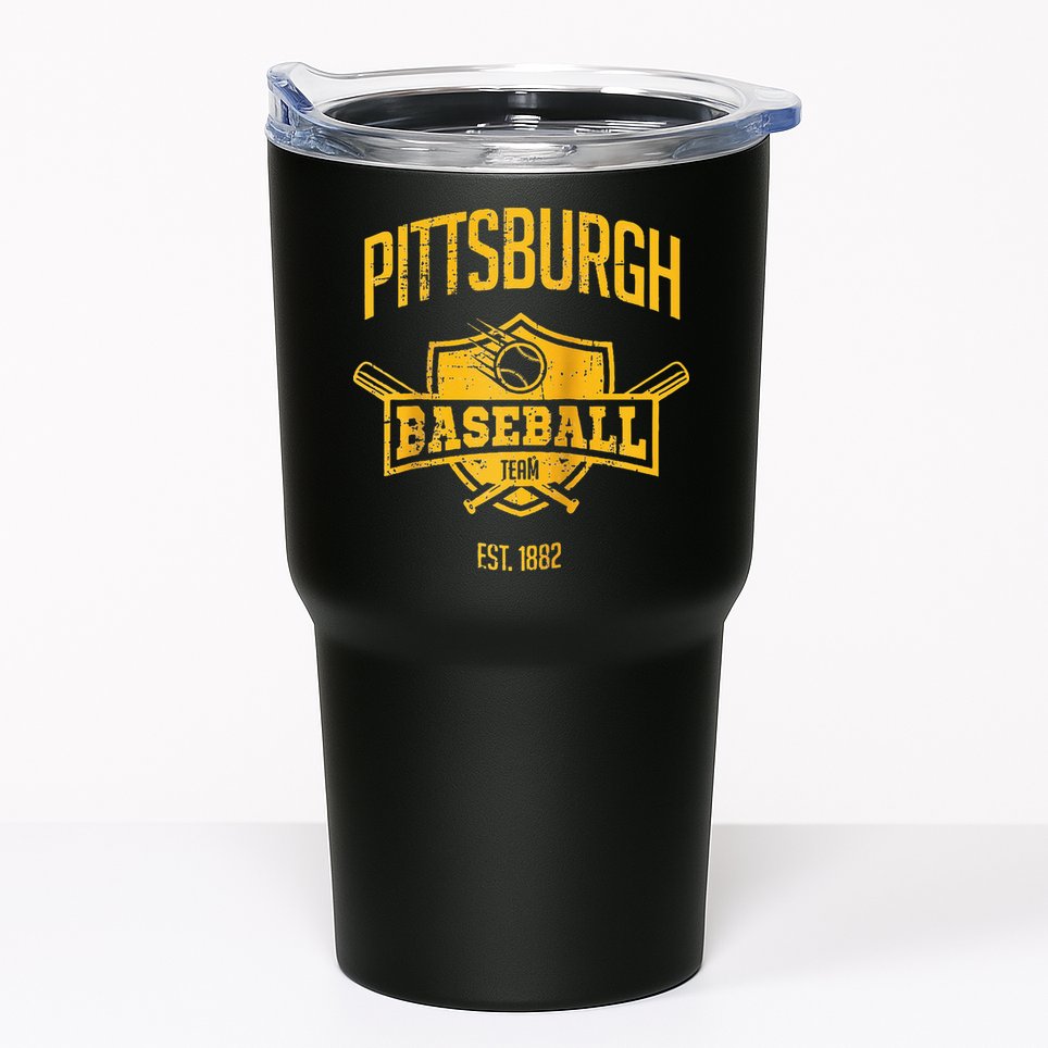 Distressed Retro Pirate Look Party Tailgate Gameday Fan Gift Raglan Baseball Tumbler