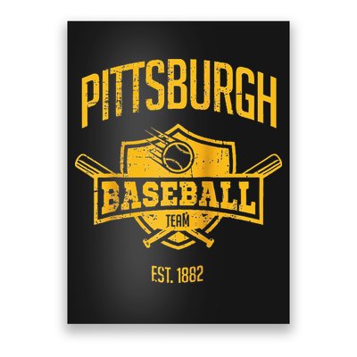 Distressed Retro Pirate Look Party Tailgate Gameday Fan Gift Raglan Baseball Poster