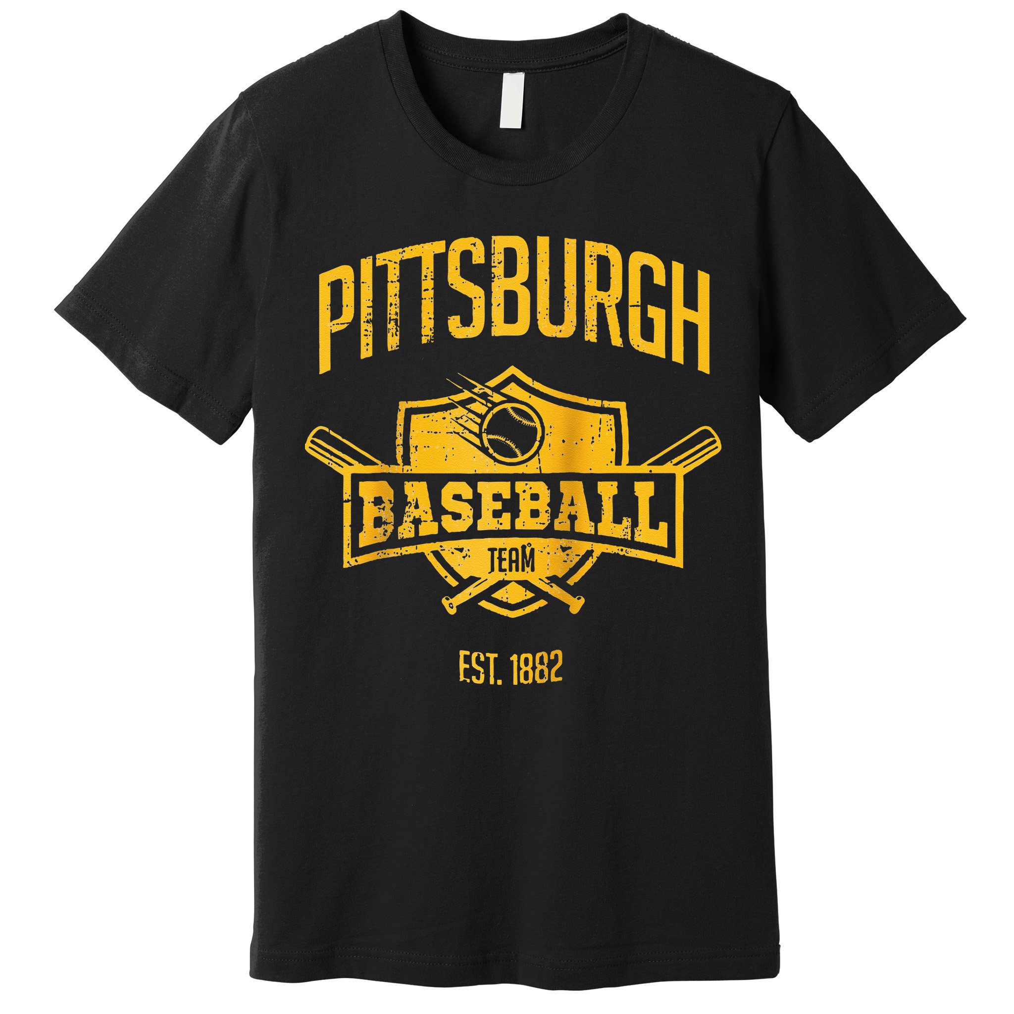 Distressed Retro Pirate Look Party Tailgate Gameday Fan Gift Raglan Baseball Premium T-Shirt