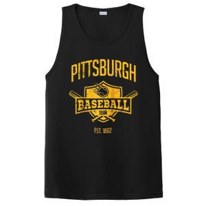 Distressed Retro Pirate Look Party Tailgate Gameday Fan Gift Raglan Baseball PosiCharge Competitor Tank