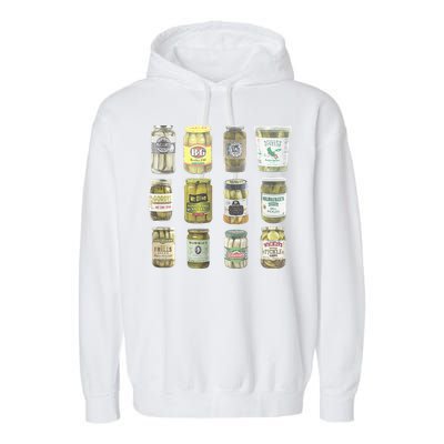 Delicious Retro Pickle Enthusiasts Garment-Dyed Fleece Hoodie