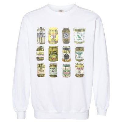 Delicious Retro Pickle Enthusiasts Garment-Dyed Sweatshirt