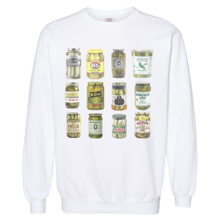 Delicious Retro Pickle Enthusiasts Garment-Dyed Sweatshirt