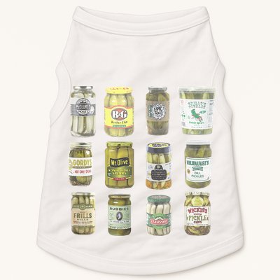 Delicious Retro Pickle Enthusiasts Doggie Tank