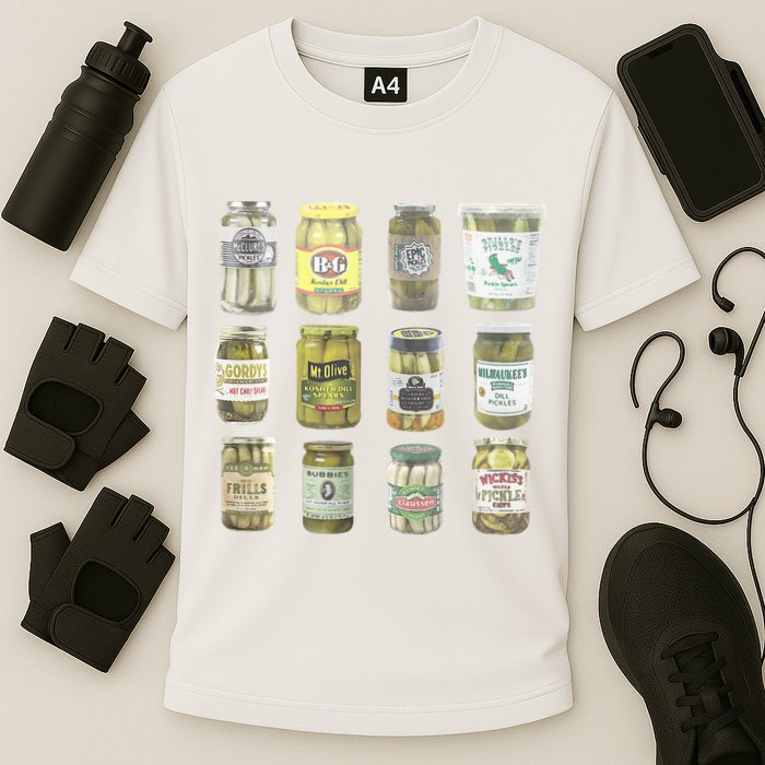 Delicious Retro Pickle Enthusiasts Performance Shirt
