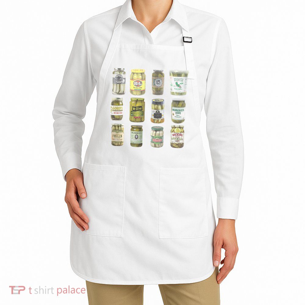 Delicious Retro Pickle Enthusiasts Apron