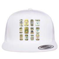Delicious Retro Pickle Enthusiasts Flatbill Hat