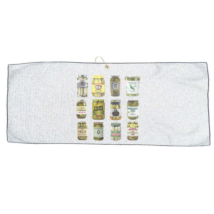 Delicious Retro Pickle Enthusiasts Large Microfiber Waffle Golf Towel