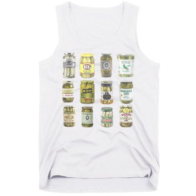 Delicious Retro Pickle Enthusiasts Tank Top