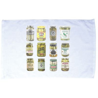 Delicious Retro Pickle Enthusiasts Microfiber Hand Towel