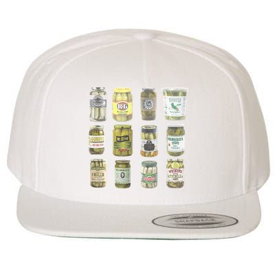 Delicious Retro Pickle Enthusiasts Wool Snapback Cap