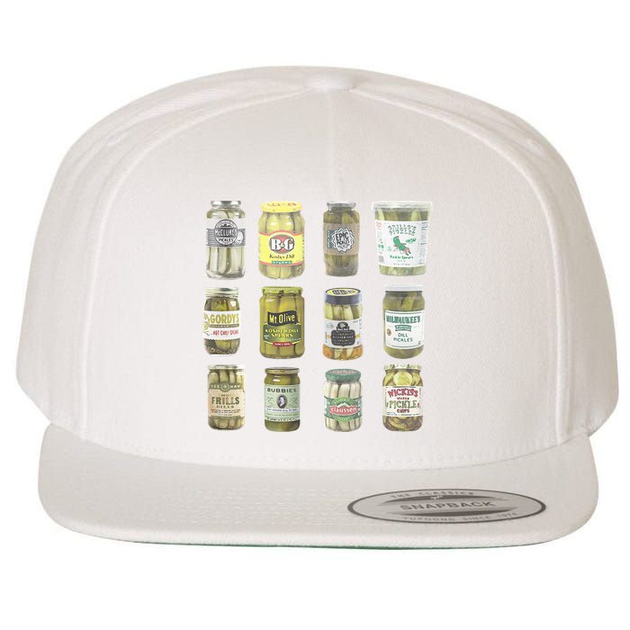 Delicious Retro Pickle Enthusiasts Wool Snapback Cap