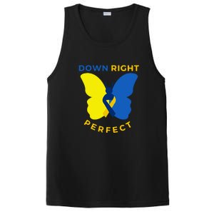 Down Right Perfect Butterfly Down Syndrome Awareness Gift PosiCharge Competitor Tank