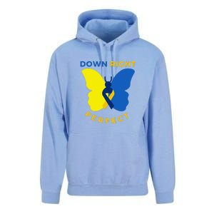 Down Right Perfect Butterfly Down Syndrome Awareness Gift Unisex Surf Hoodie