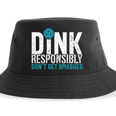 Dink Responsibly Pickleball Player Funny Pickleball Sustainable Bucket Hat