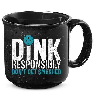 Dink Responsibly Pickleball Player Funny Pickleball 15oz Campfire Ceramic Mug