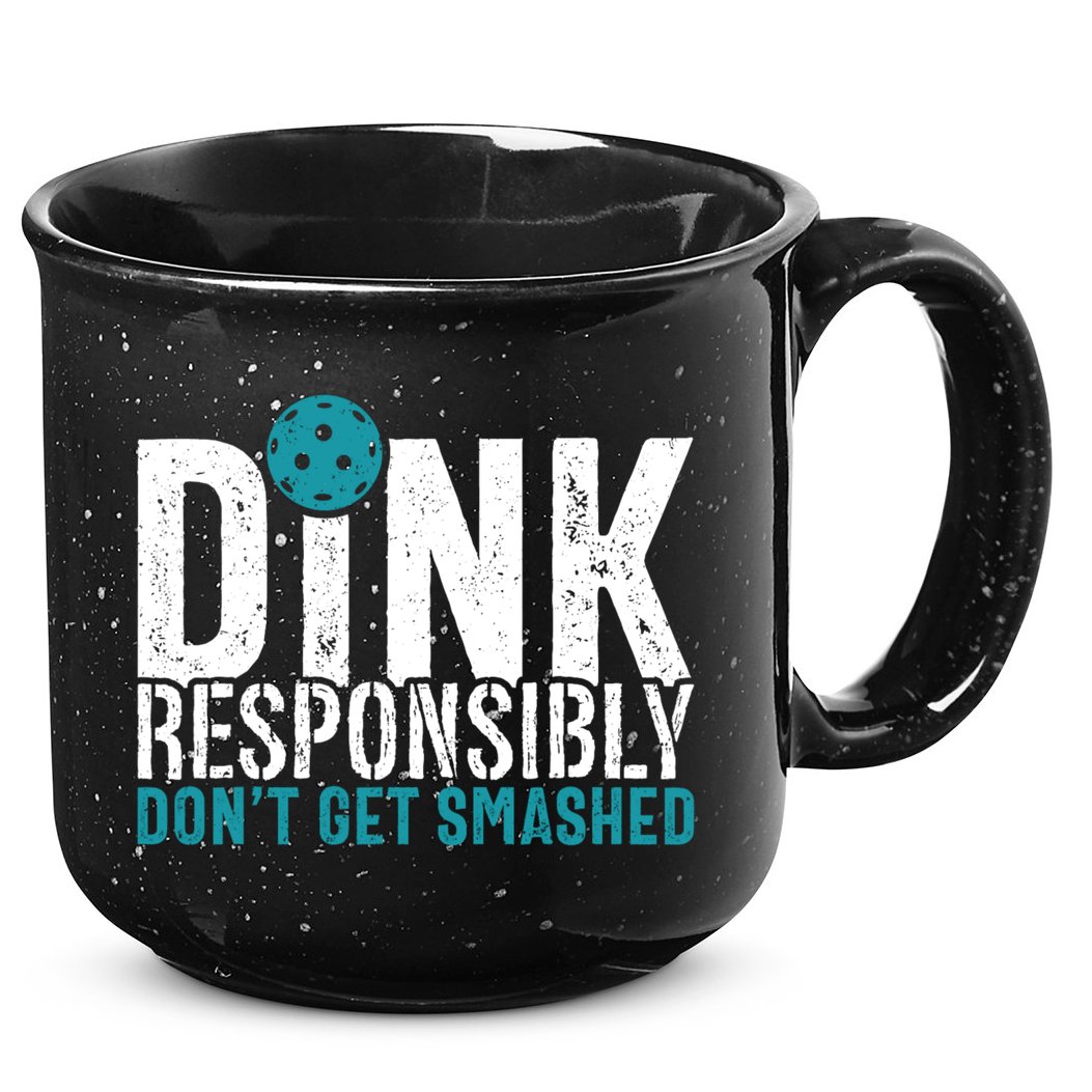 Dink Responsibly Pickleball Player Funny Pickleball 15oz Campfire Ceramic Mug