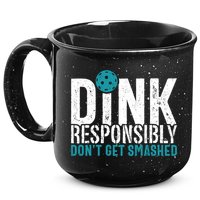 Dink Responsibly Pickleball Player Funny Pickleball 15oz Campfire Ceramic Mug