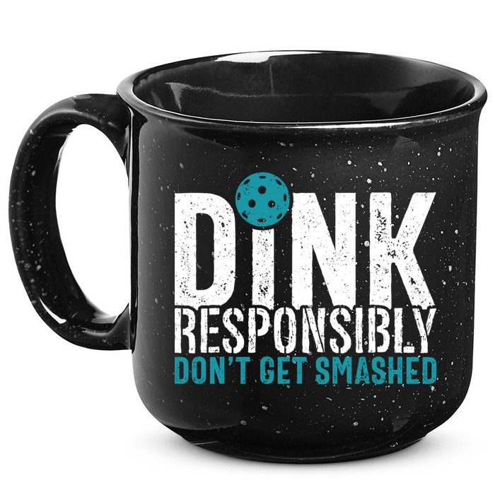 Dink Responsibly Pickleball Player Funny Pickleball 15oz Campfire Ceramic Mug