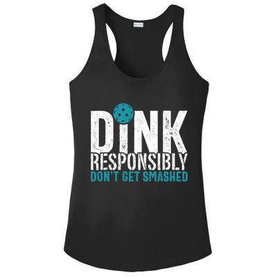 Dink Responsibly Pickleball Player Funny Pickleball Ladies PosiCharge Competitor Racerback Tank