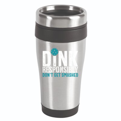Dink Responsibly Pickleball Player Funny Pickleball 16oz Travel Tumbler