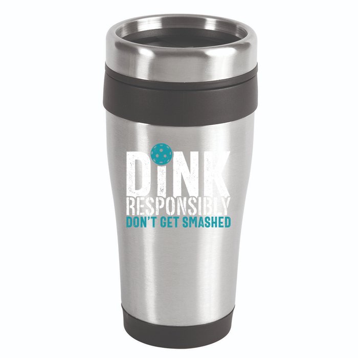 Dink Responsibly Pickleball Player Funny Pickleball 16oz Travel Tumbler