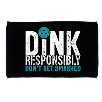 Dink Responsibly Pickleball Player Funny Pickleball Microfiber Hand Towel